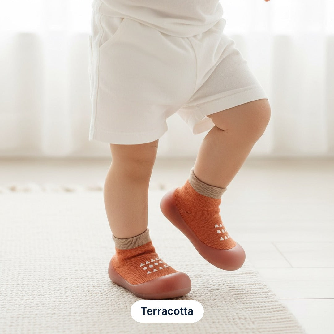 Terracotta sock sneakers