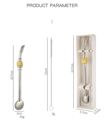 Merluna™ Argentine Mate Tea Filter Straw