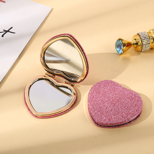 Merluna™ Heart-Shaped Portable  Makeup Mirror