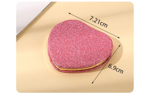 Merluna™ Heart-Shaped Portable  Makeup Mirror