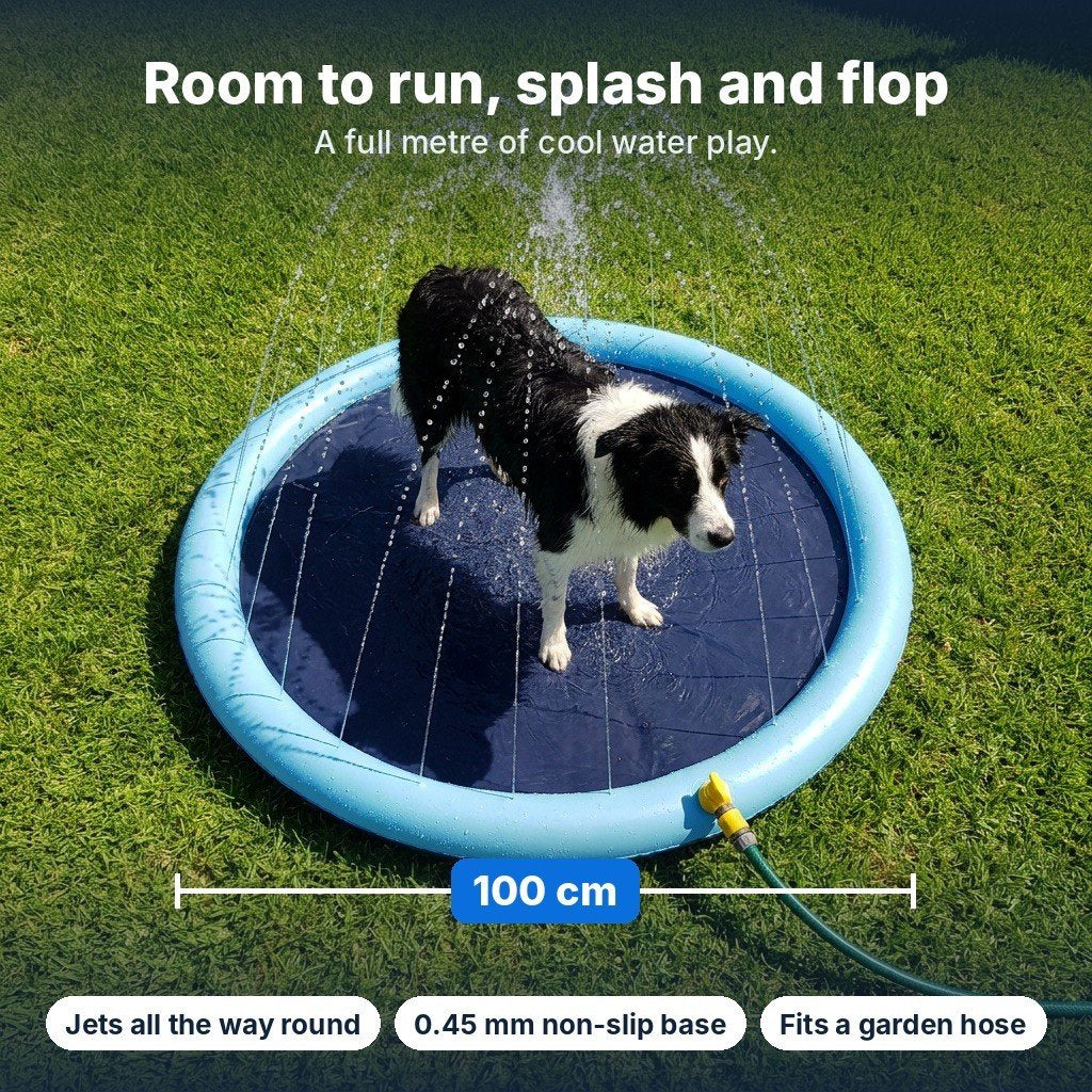 Splash pad size from above