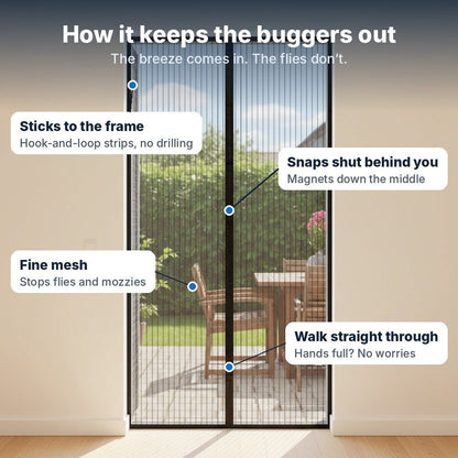 How the magnetic fly screen works