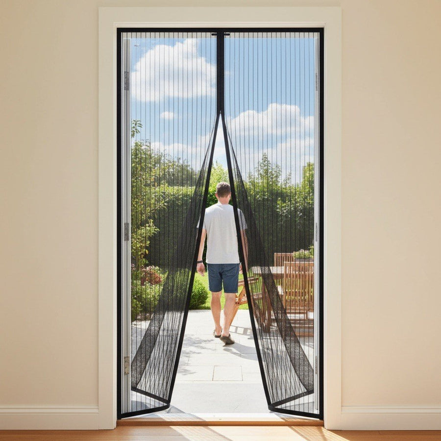 The screen snapping shut behind a man walking out